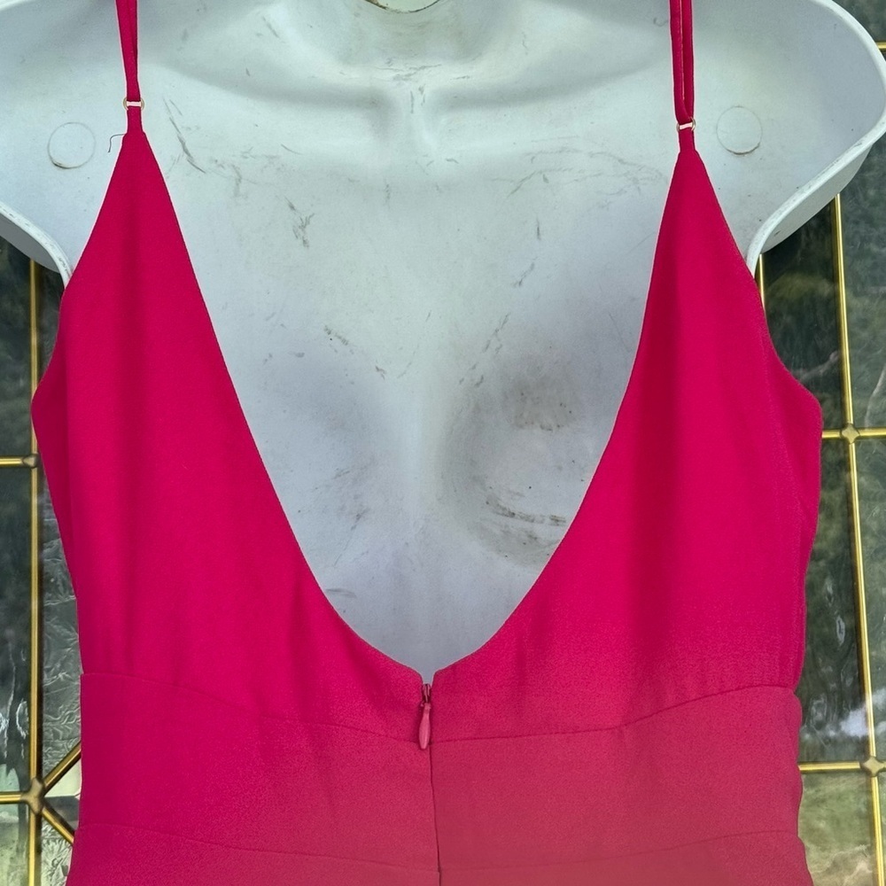 Alexia Admor Camila Midi Dress Hot Pink Cutout Detail Women’s Sz Small - Picture 5 of 5